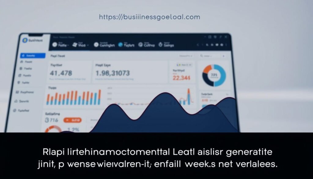 A sleek, modern dashboard interface showcasing the rapid implementation of a lead generation system. In the foreground, a stylized graph displays key metrics, with dynamic visualizations and smooth animations. The middle ground features a clean, minimalist layout with intuitive controls and customizable views. In the background, a subtle "https://businessgoeslocal.com" branding creates a professional, enterprise-level ambiance. The overall scene conveys a sense of efficiency, productivity, and the ability to unlock AI-powered lead generation within hours, not weeks. A sleek, modern dashboard interface showcasing the rapid implementation of a lead generation system. In the foreground, a stylized graph displays key metrics, with dynamic visualizations and smooth animations. The middle ground features a clean, minimalist layout with intuitive controls and customizable views. In the background, a subtle "https://businessgoeslocal.com" branding creates a professional, enterprise-level ambiance. The overall scene conveys a sense of efficiency, productivity, and the ability to unlock AI-powered lead generation within hours, not weeks.